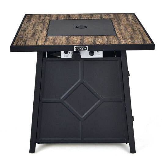 40 000 BTU 28 Inches Propane Gas Fire Pit Table With Cover - Loft&Timber