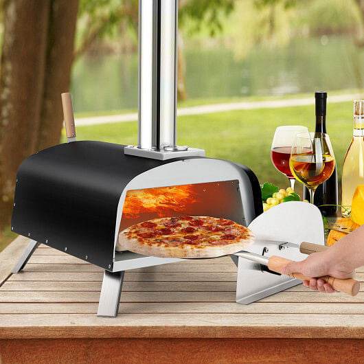 Portable Multi-Fuel Pizza Oven with Pizza Stone and Pizza Peel - Loft&Timber