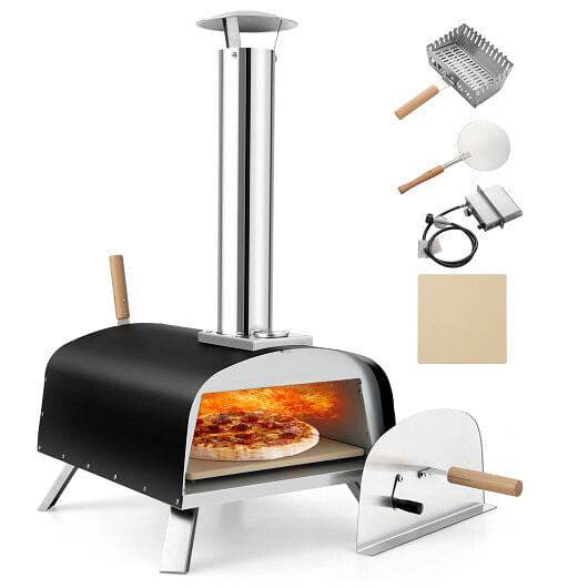 Portable Multi-Fuel Pizza Oven with Pizza Stone and Pizza Peel - Loft&Timber