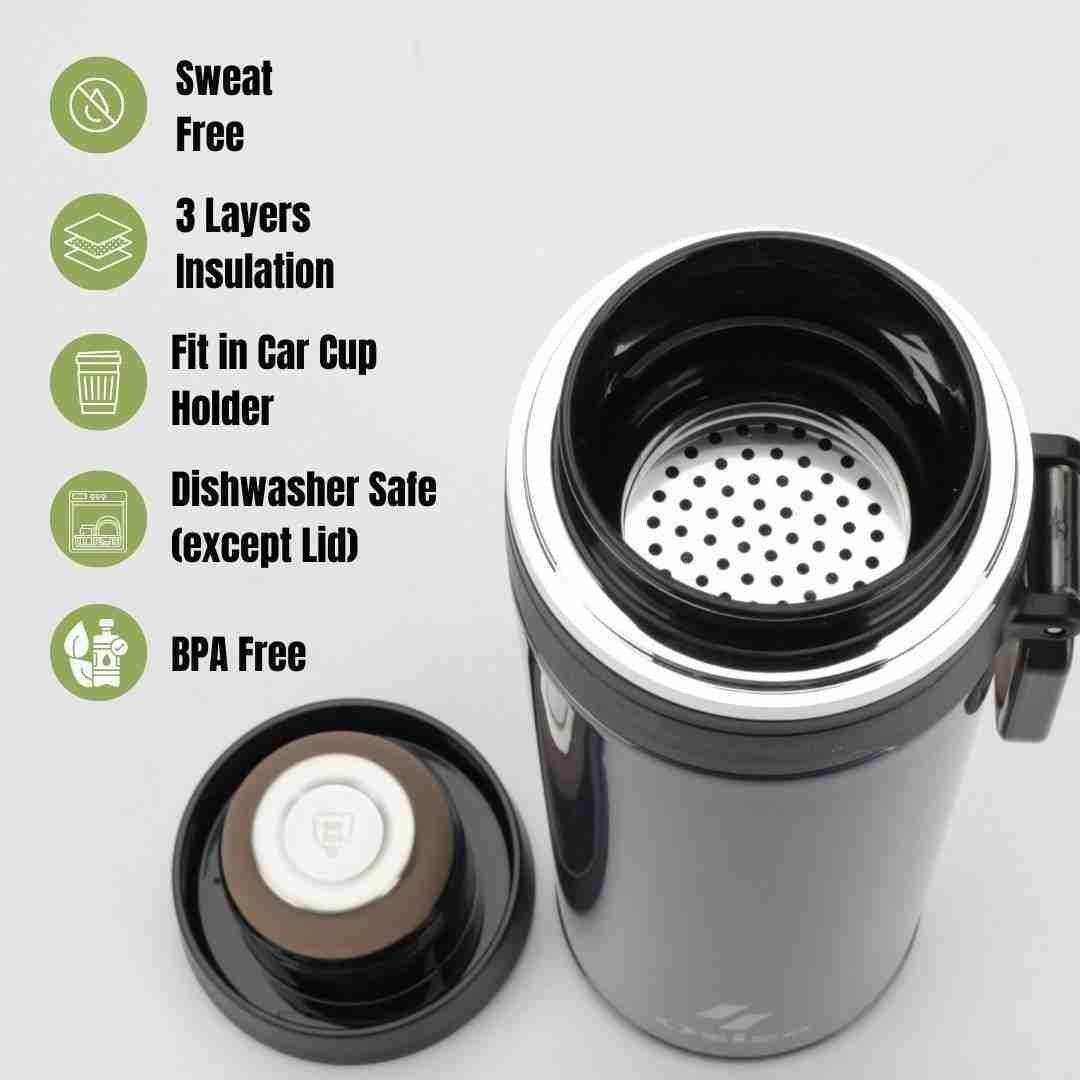 18oz Insulated Infuser Bottle - Loft&Timber