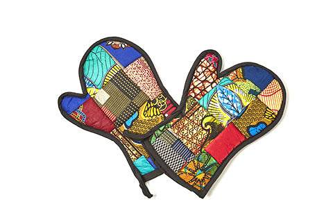 Oven Mitts Kitenge Patch | Hand Sewn - Loft&Timber