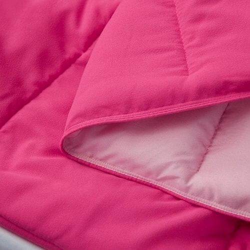 Full/Queen Traditional Microfiber Reversible 3 Piece Comforter Set in Pink - Loft&Timber
