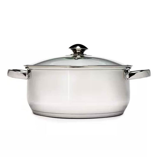 5-Quart Stainless Steel Dutch Oven with Glass Lid - Loft&Timber