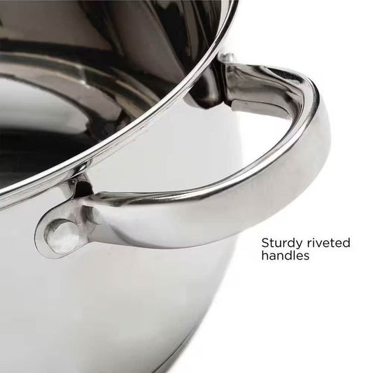 5-Quart Stainless Steel Dutch Oven with Glass Lid - Loft&Timber
