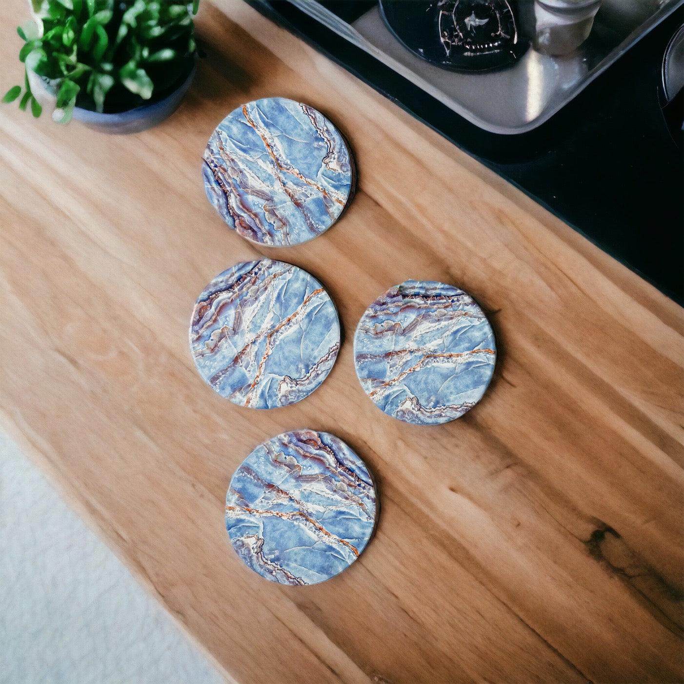 Marble Blue Coasters - Loft&Timber