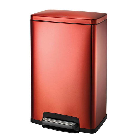 Stainless Steel 13-Gallon Kitchen Trash Can with Step Lid in Copper Red Finish - Loft&Timber