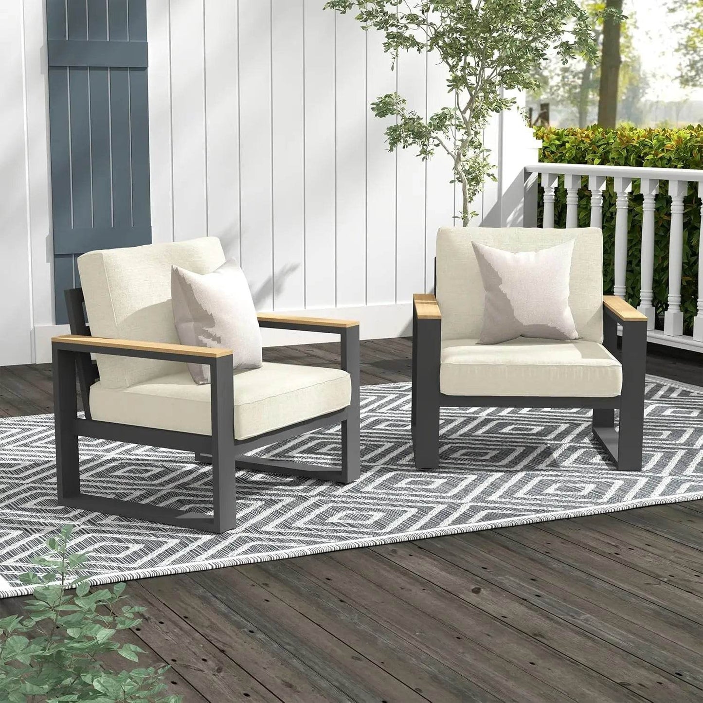 Aluminum Outdoor Patio Chairs 2 - Loft&Timber