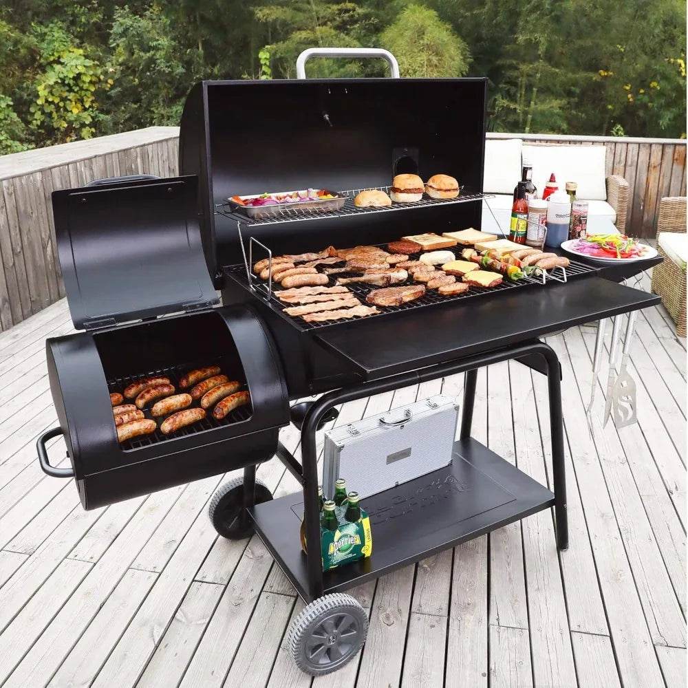 Large Outdoor BBQ Grill with 1200 Sq. In. Cooking Area and Offset Smoker - Royal Gourmet CC2036F - Loft&Timber