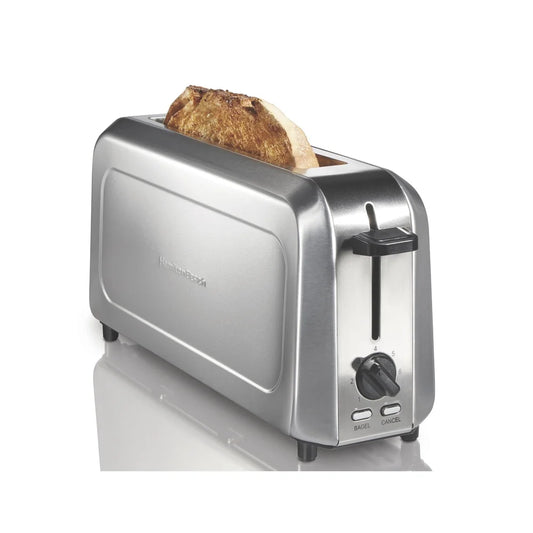 Stainless Steel Long-Slot Toaster 2-Slice Capacity with Bagel Button