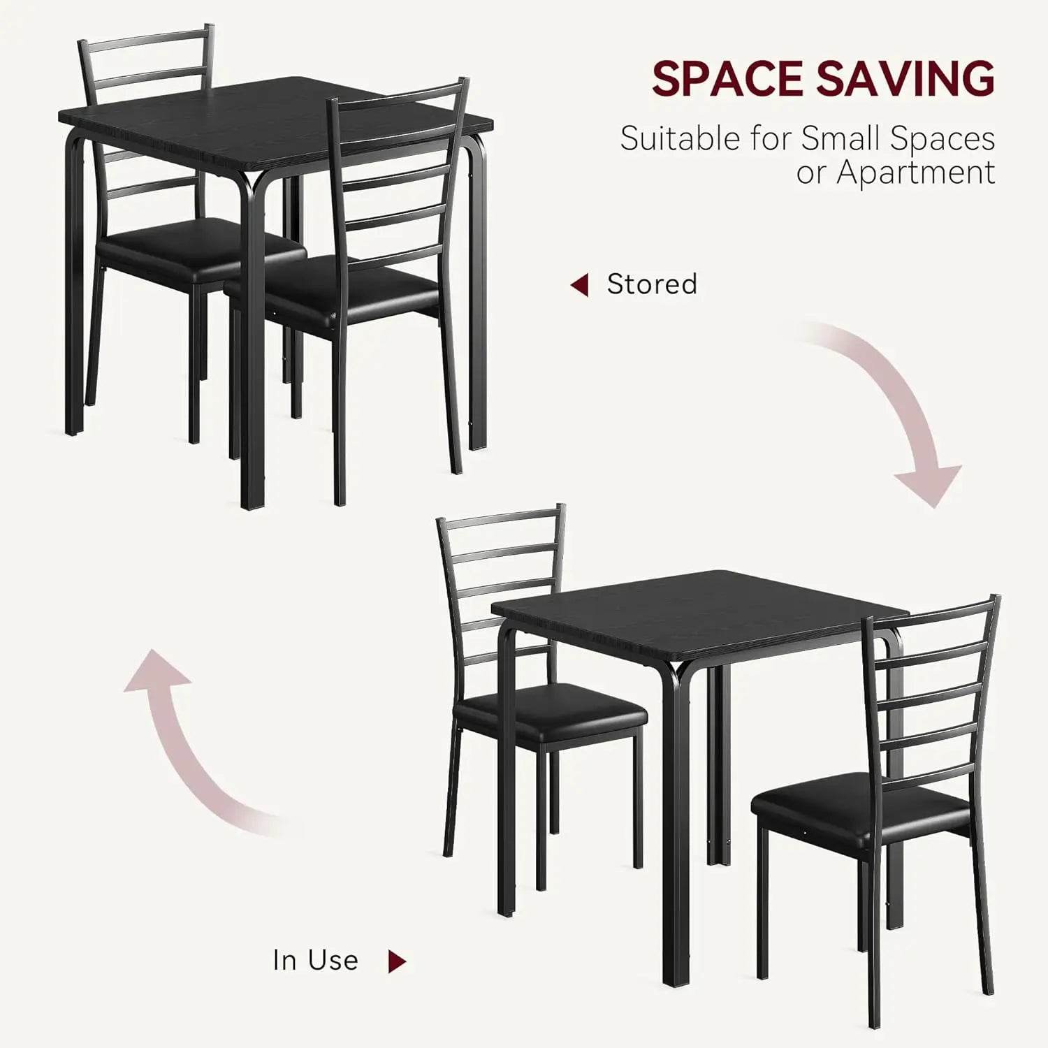 Dining Table for 2 Space Saving Dining Table Set - Loft&Timber