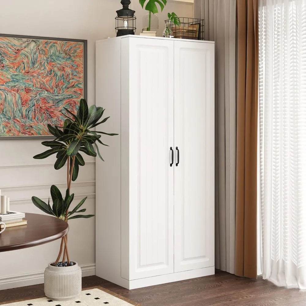 Kitchen Pantry Storage Cabinet with Doors and Shelves 19 - Loft&Timber