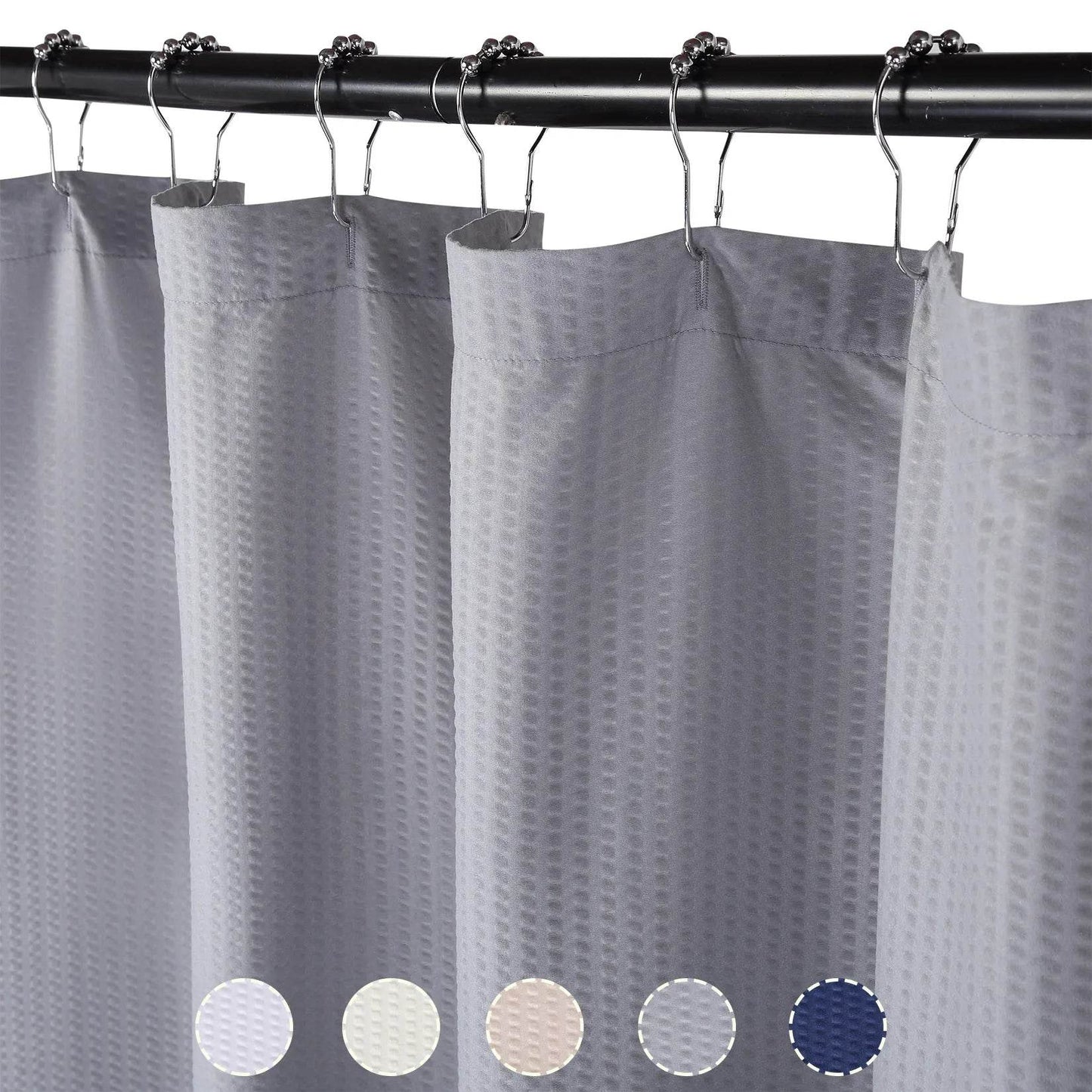 Shower Curtain Soft Microfiber Shower Curtain, Water Repellent 72x72Inches - Loft&Timber
