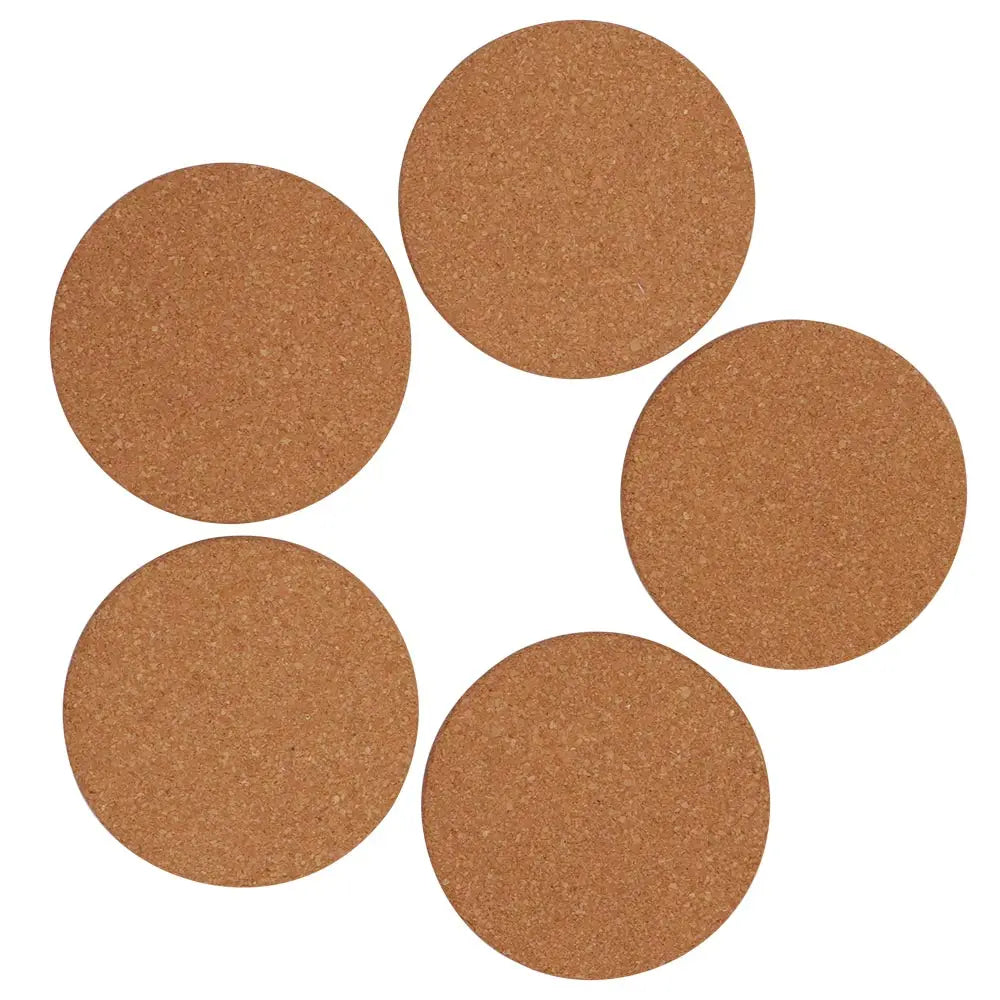 US Stock 10pcs Round Cork Coasters 3.9" Diameter - Loft&Timber