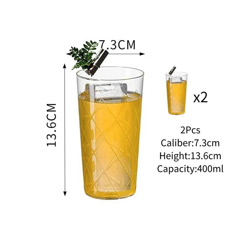 Japanese Style Engraved Cocktail Glasses