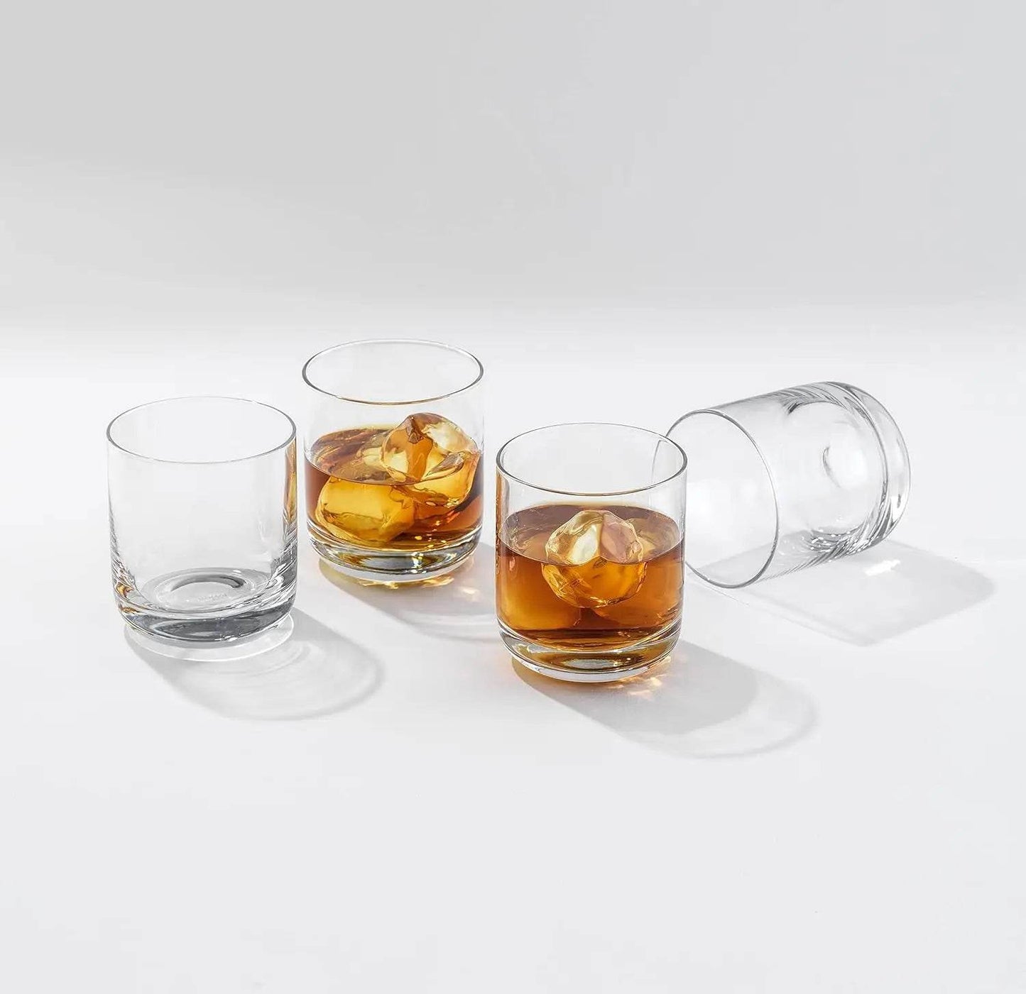 Nova Crystal Whiskey Glasses. Lowball Glasses Set of 4, 10oz - Loft&Timber