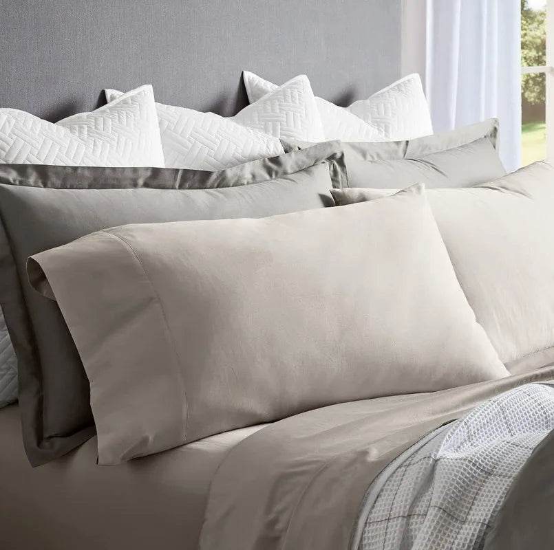 Percale Hemmed Sheet Set - Cooling Breathable Bed Sheets for Hot Sleepers - Queen - Loft&Timber