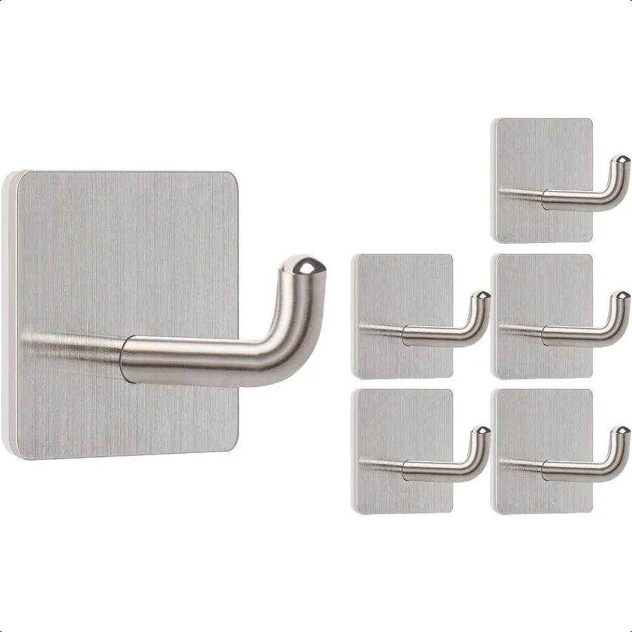 Adhesive Hooks 304 Stainless Steel Sticky Wall Hooks - Loft&Timber