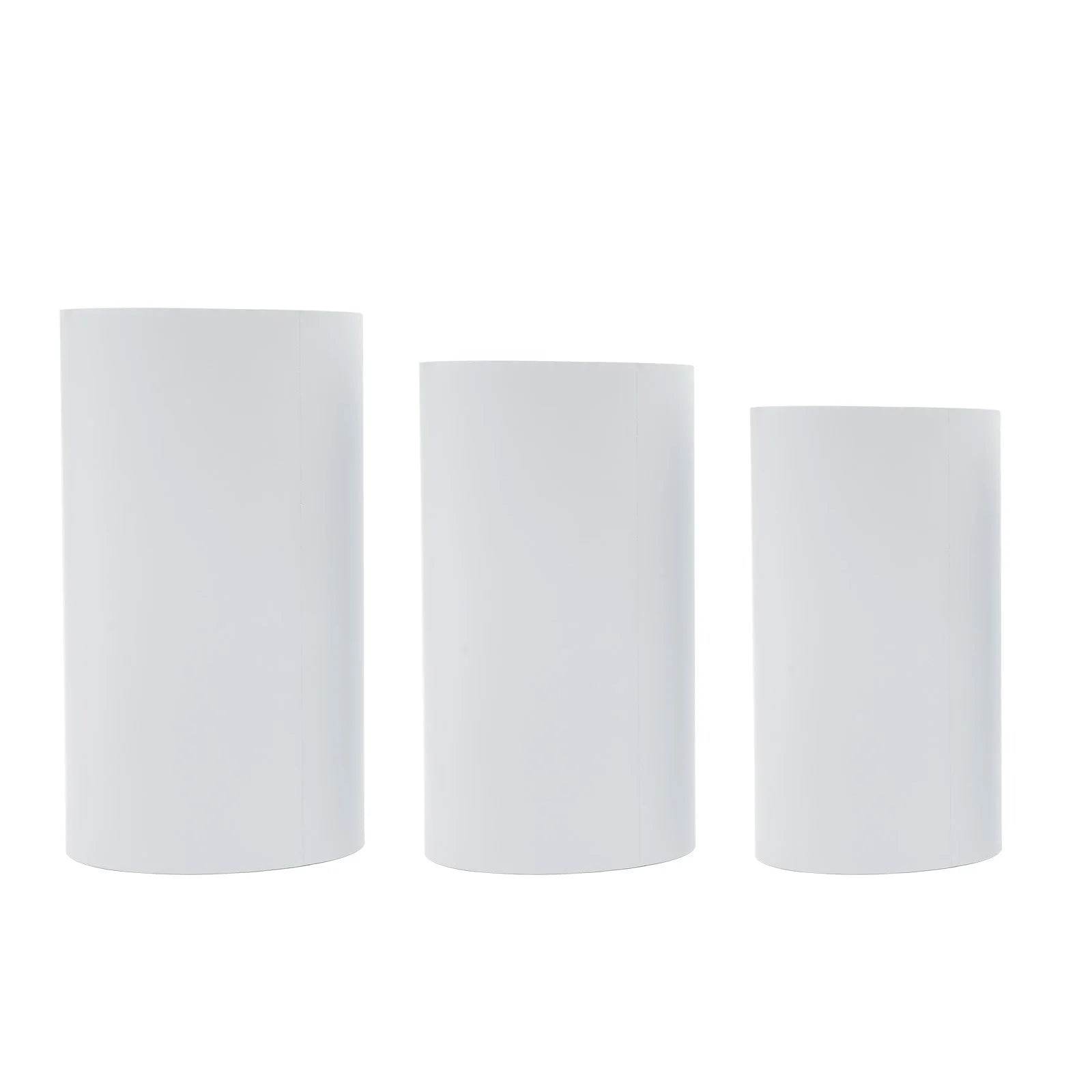 Set of 3 White Flower and Cake Vases - Loft&Timber