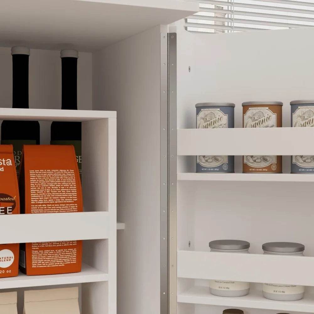 Kitchen Pantry Storage Cabinet with Doors and Shelves 19 - Loft&Timber