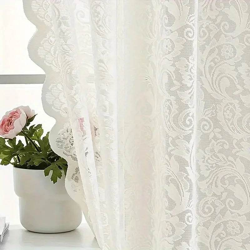 1pc elegant phoenix tail lace chiffon curtain - Loft&Timber