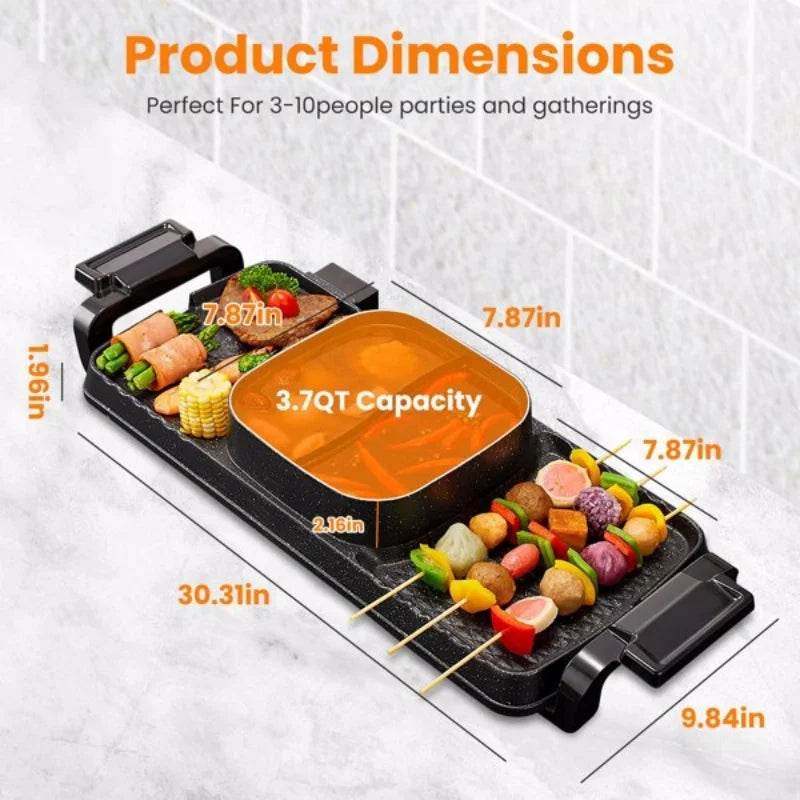 2 in 1 Hot Pot with Grill - Loft&Timber