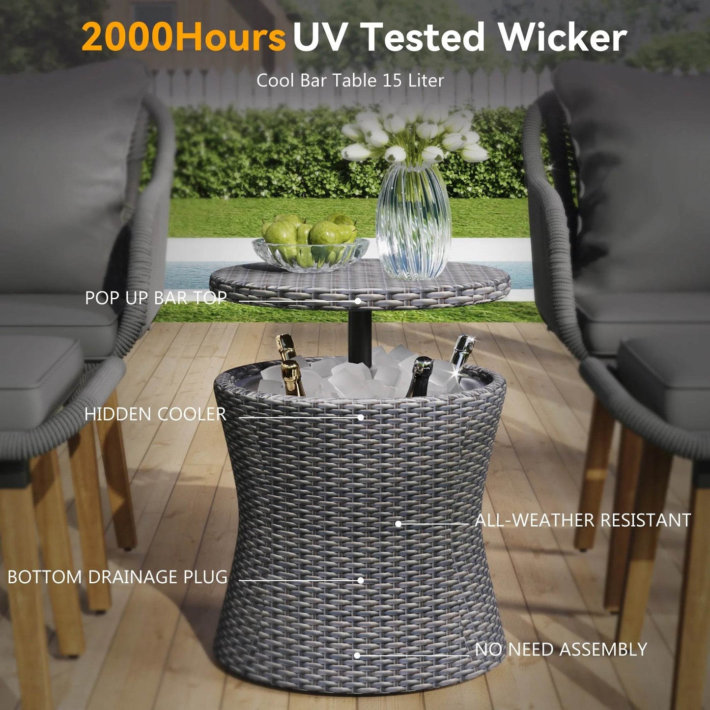 5 Pieces Outdoor Patio Furniture Set - Loft&Timber
