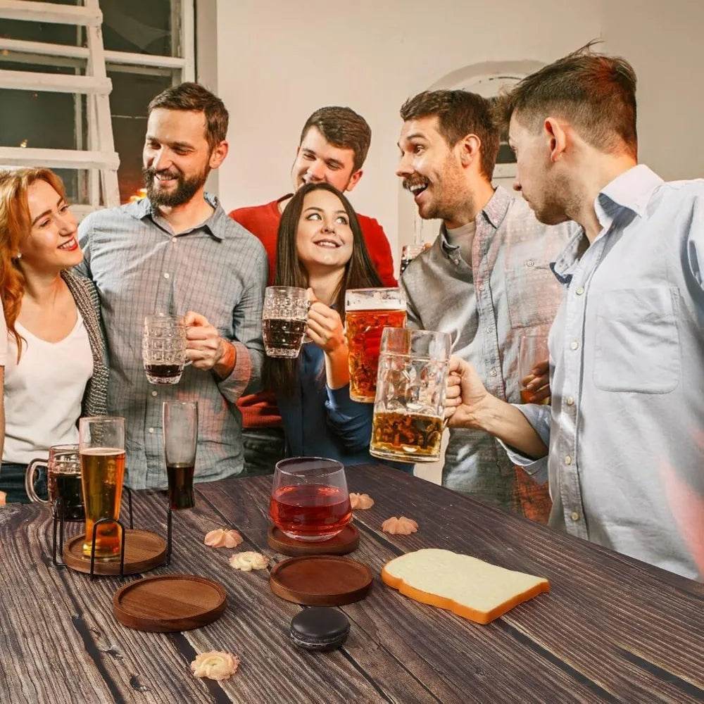 4 Pcs Wood Coasters for Drinks Absorbent - Loft&Timber