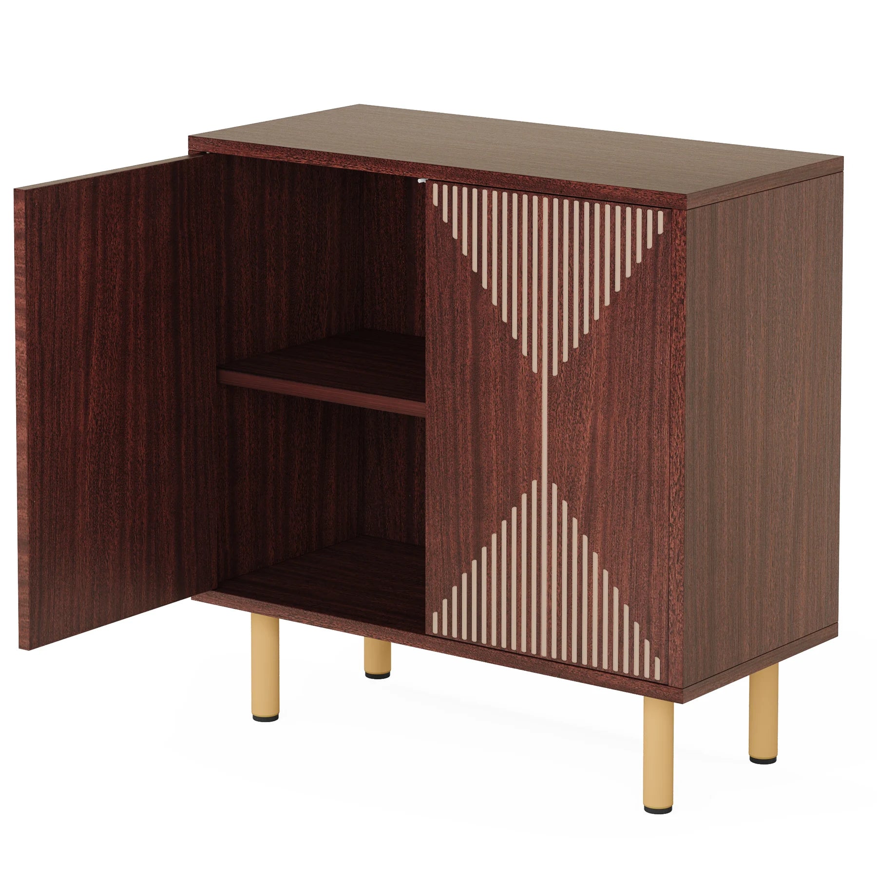 59" Tribesigns Modern Natural Storage Cabinet; Freestanding Floor Cabinet - Loft&Timber