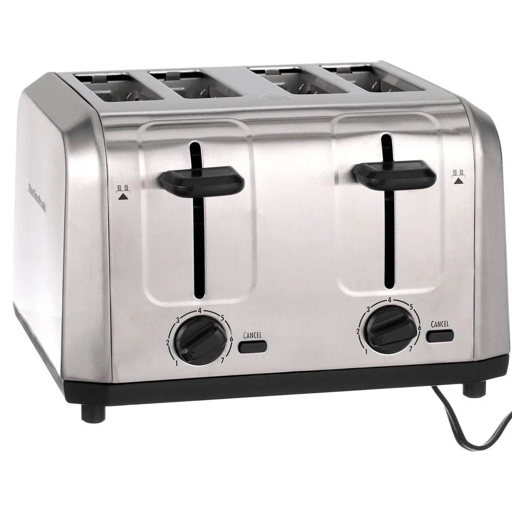 Brushed Stainless Steel 4 Slice Toaster - Loft&Timber