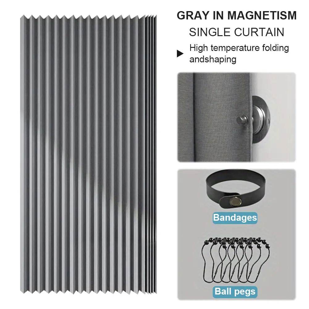 Foldable Magnetic Bathroom Curtain Waterproof - Loft&Timber