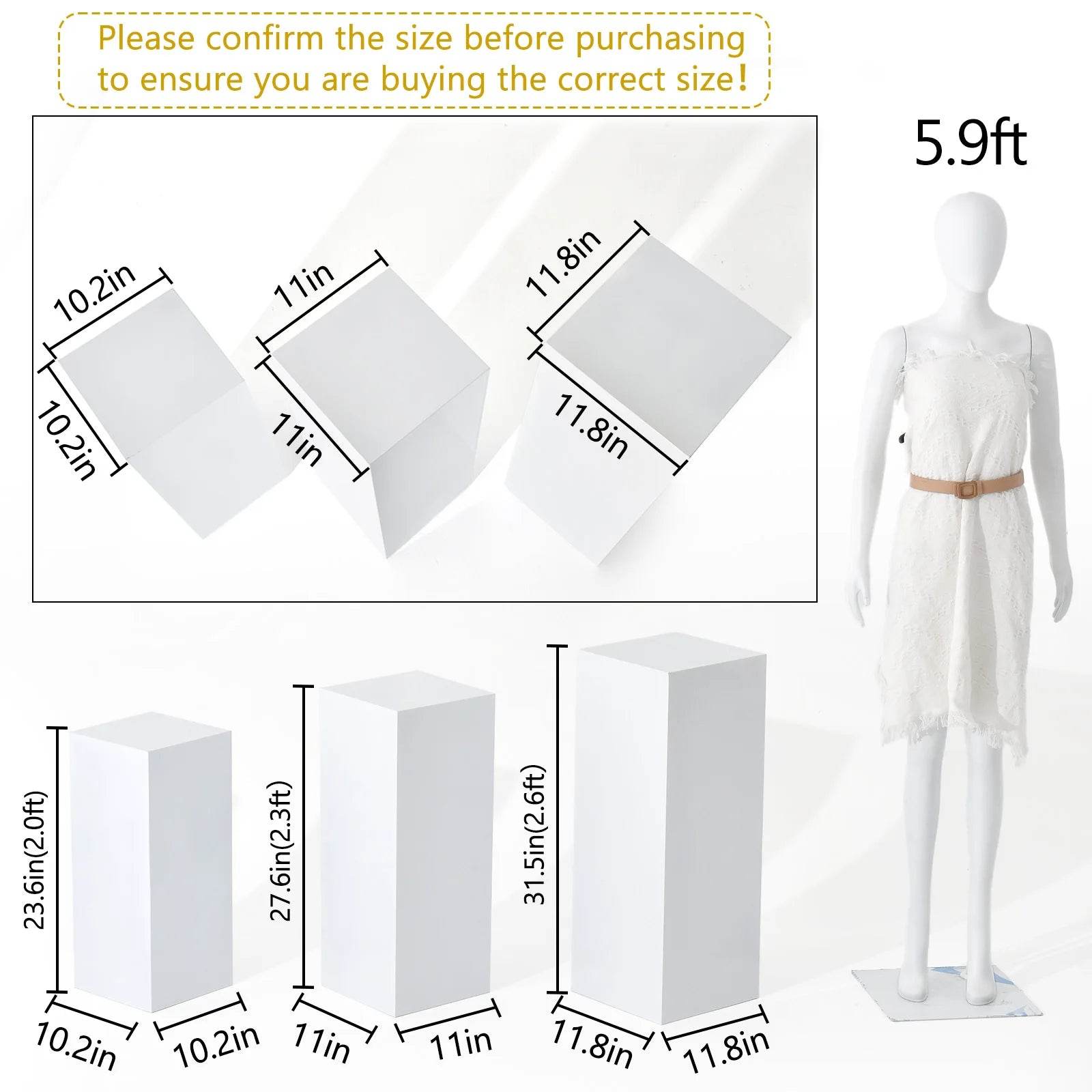 6PCS Metal Display Pedestal Stand for Cake or Flowers - Loft&Timber