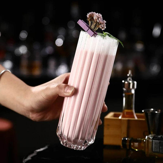 Korean Style Stripe Bud Cocktail Glasses Cup