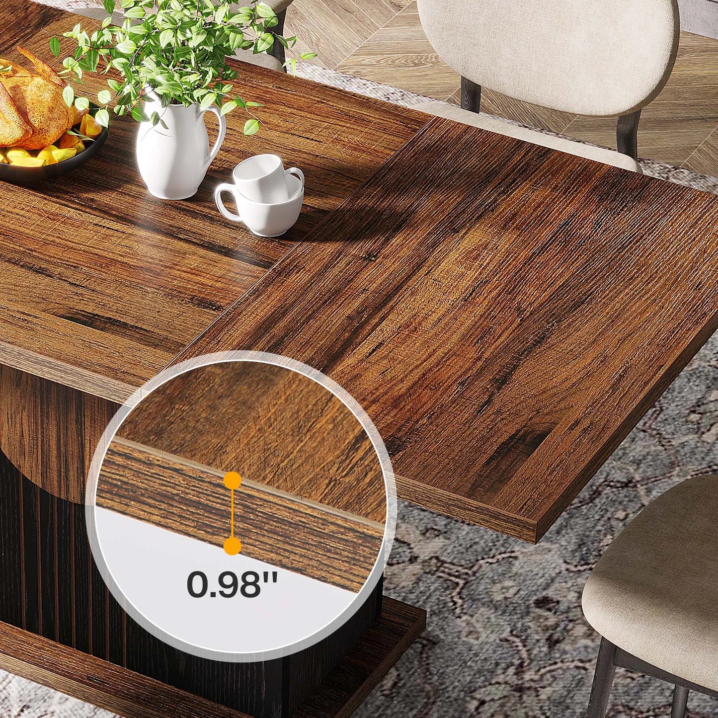 Tribesigns 55" Rectangular Dining Table for 4 to 6 - Loft&Timber