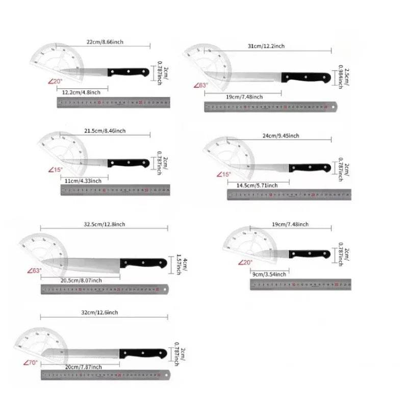 15-Piece Kitchen Knife set with Wooden Block - Loft&Timber