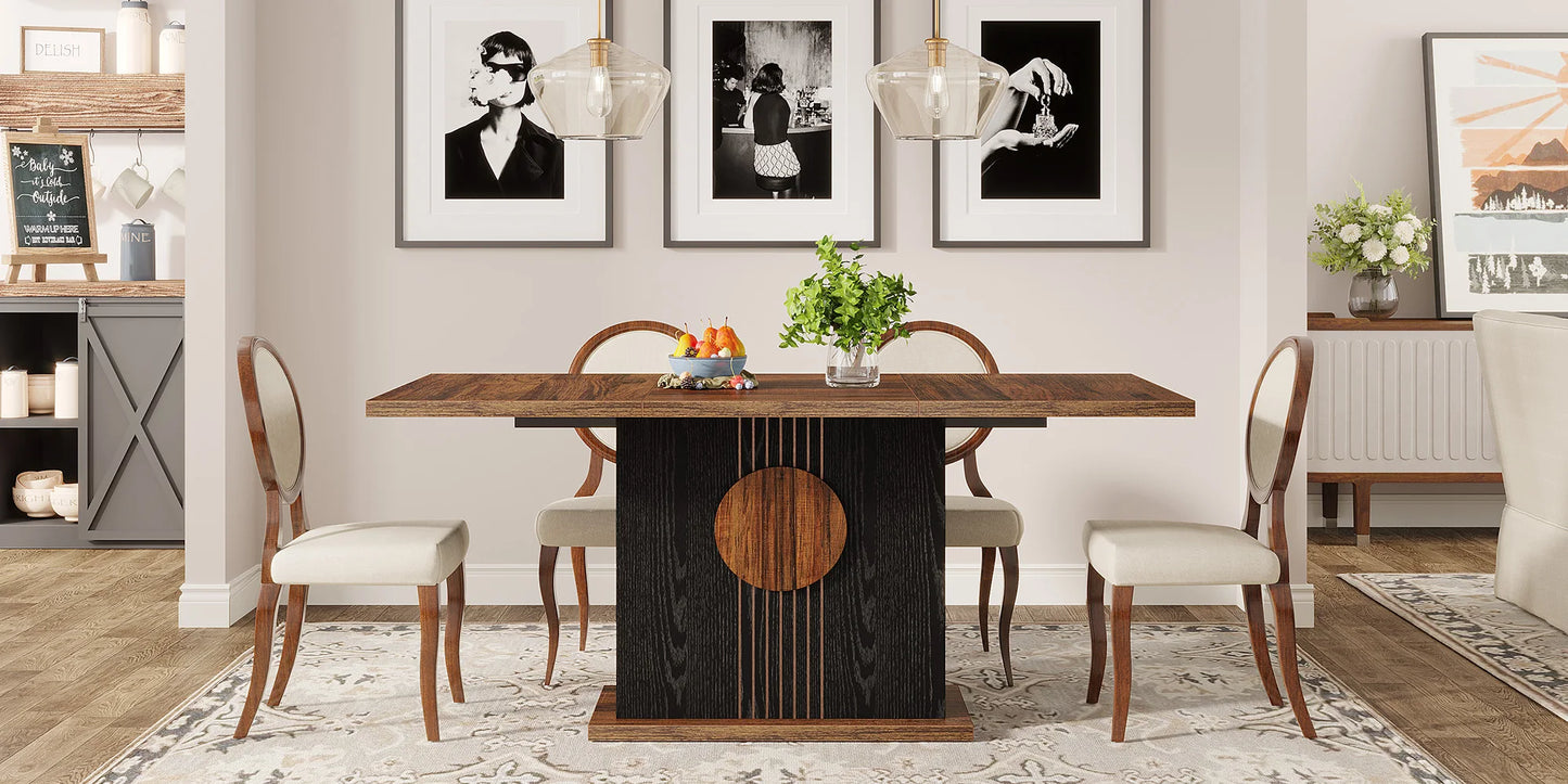 Tribesigns 55" Rectangular Dining Table for 4 to 6 - Loft&Timber