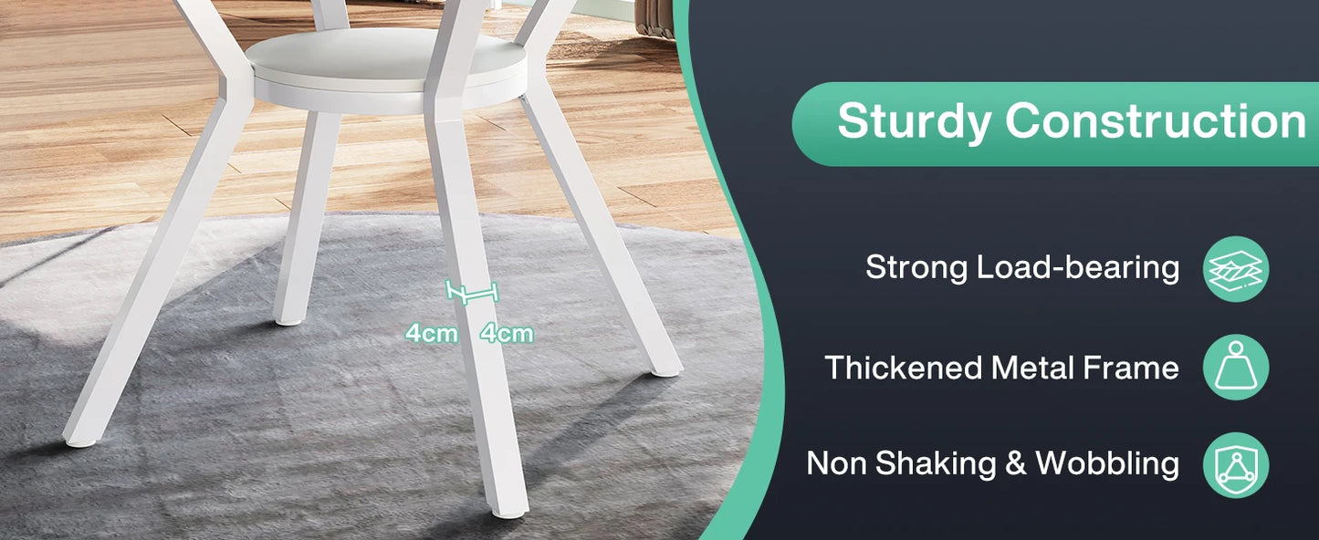 Tribesigns Round Dining Table for 4-6 People, 47" - Loft&Timber