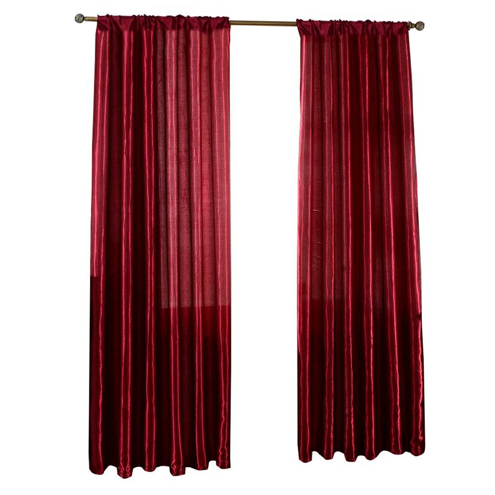 Solid Color Satin Window Curtain - Loft&Timber