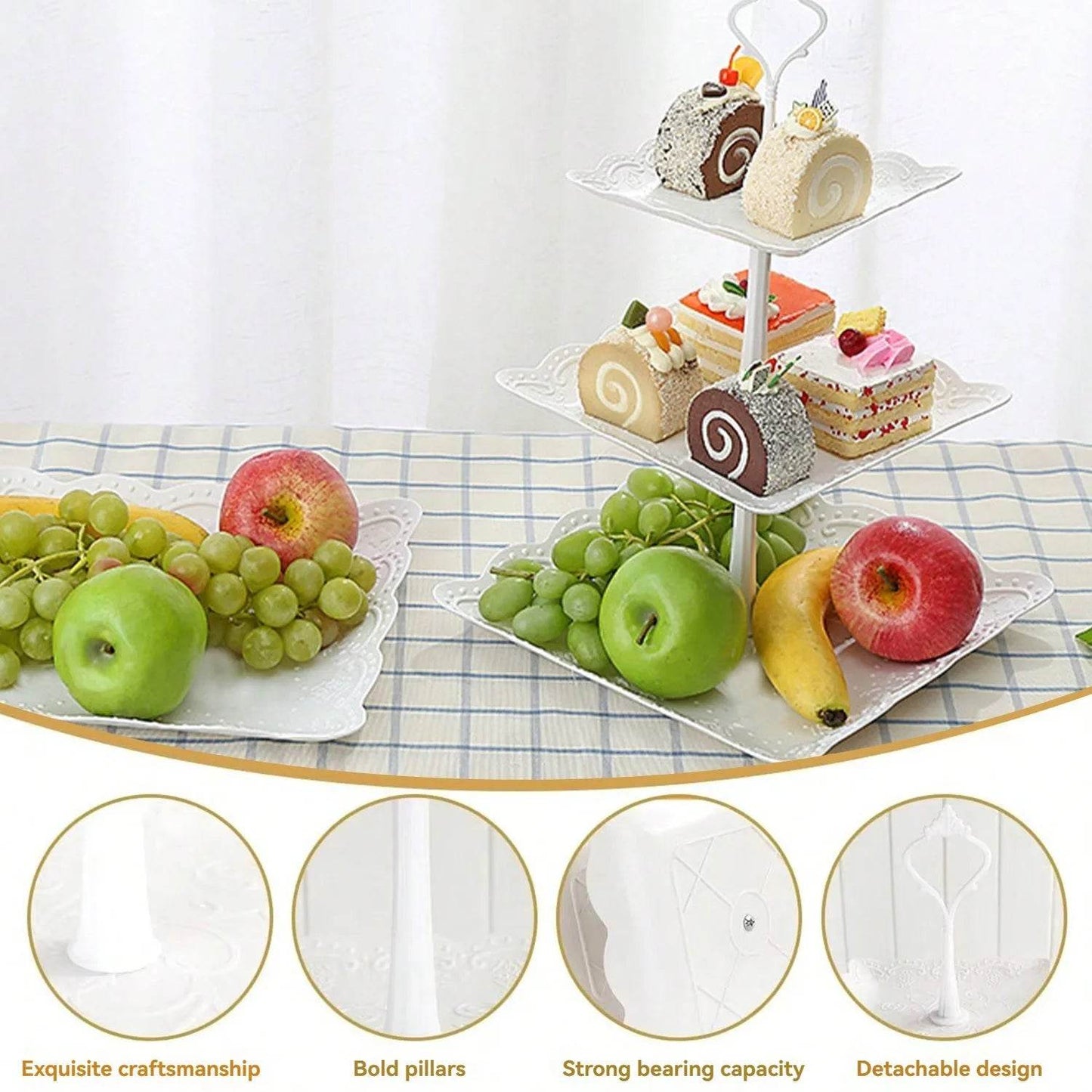 7Pcs Cake Stand Dessert Table Stand Set - Loft&Timber