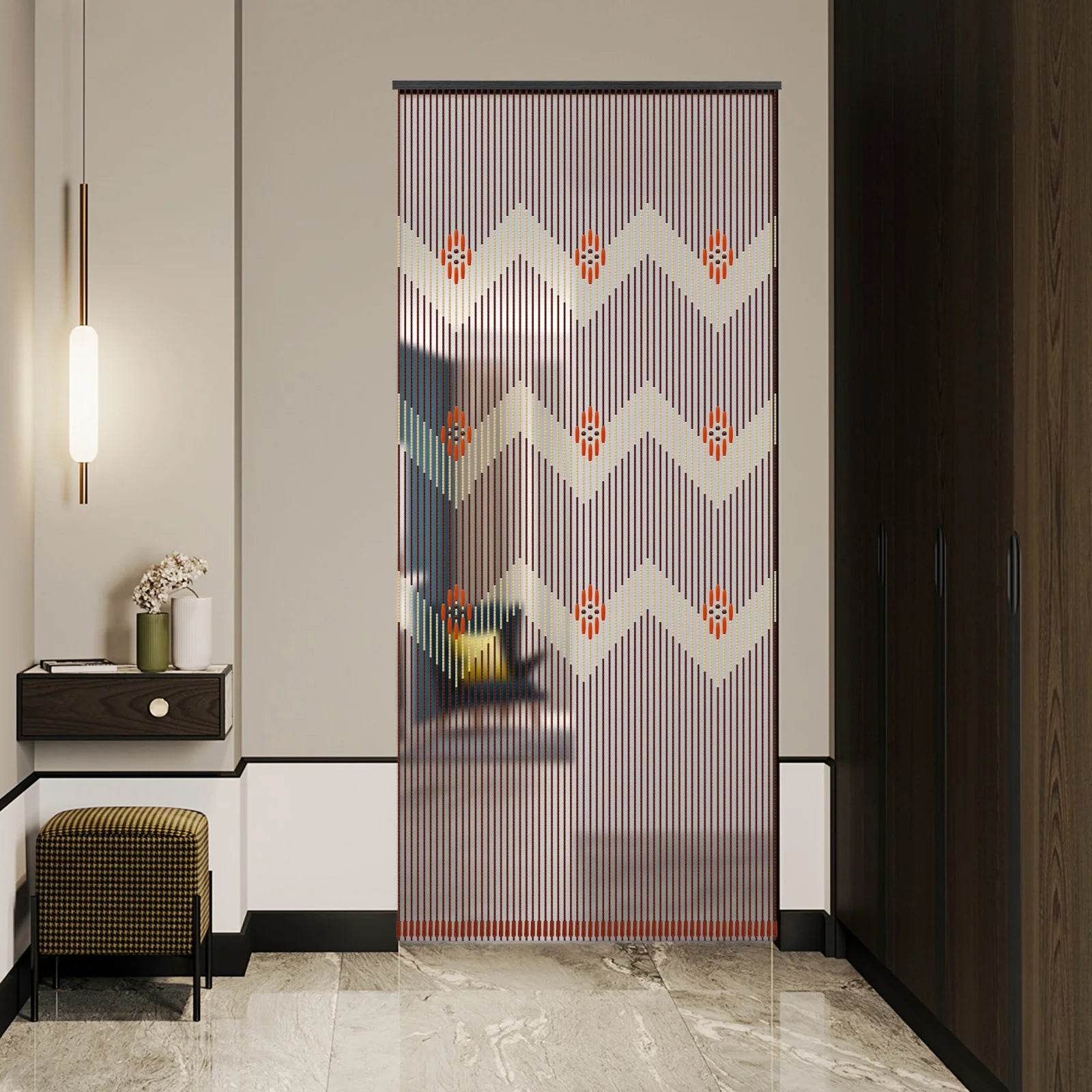 Bamboo Wood Beaded Curtain for Doorway - Loft&Timber