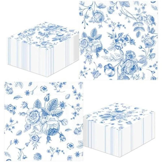 120Pcs Blue Floral napkins - Loft&Timber