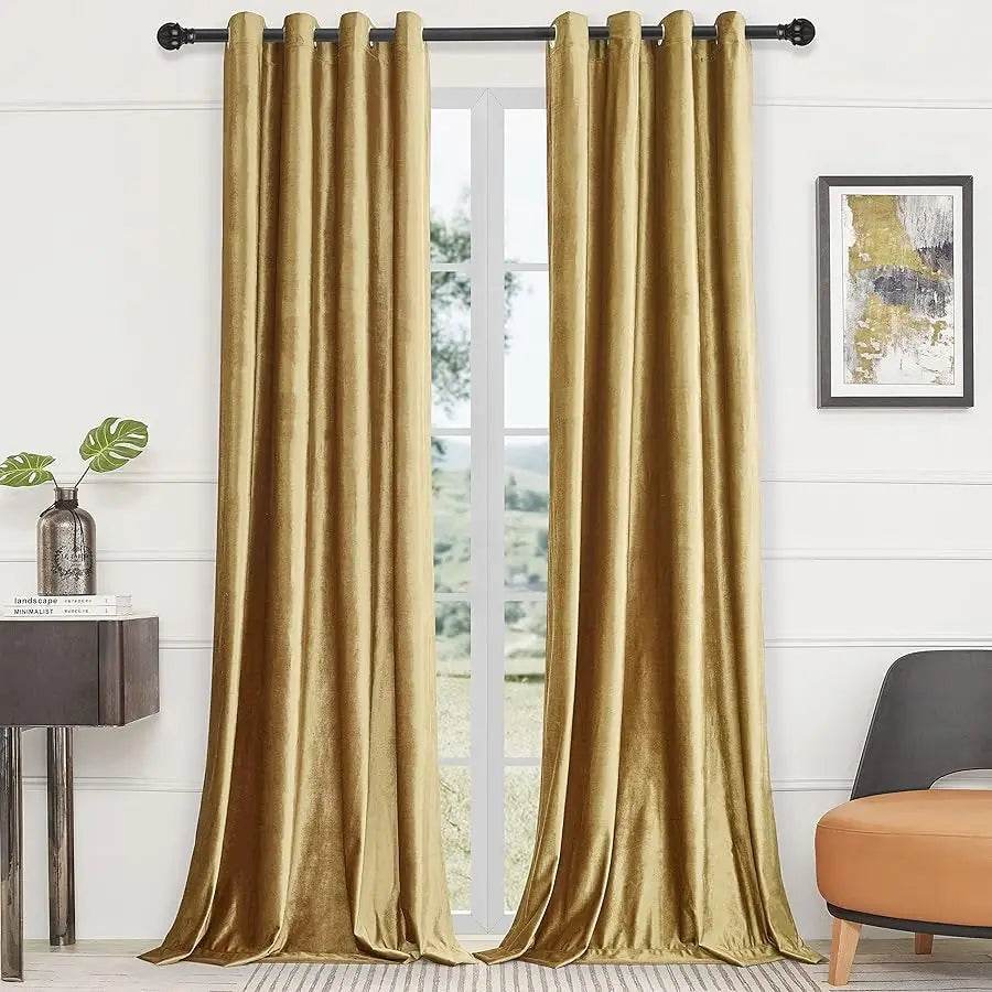 Gold Curtains 84 inch Length - Loft&Timber