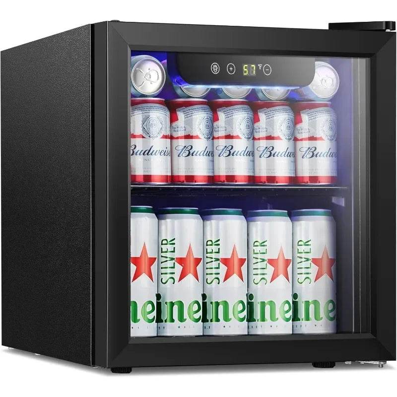 Mini Fridge Cooler - 12 Bottle 48 Can Beverage Refrigerator