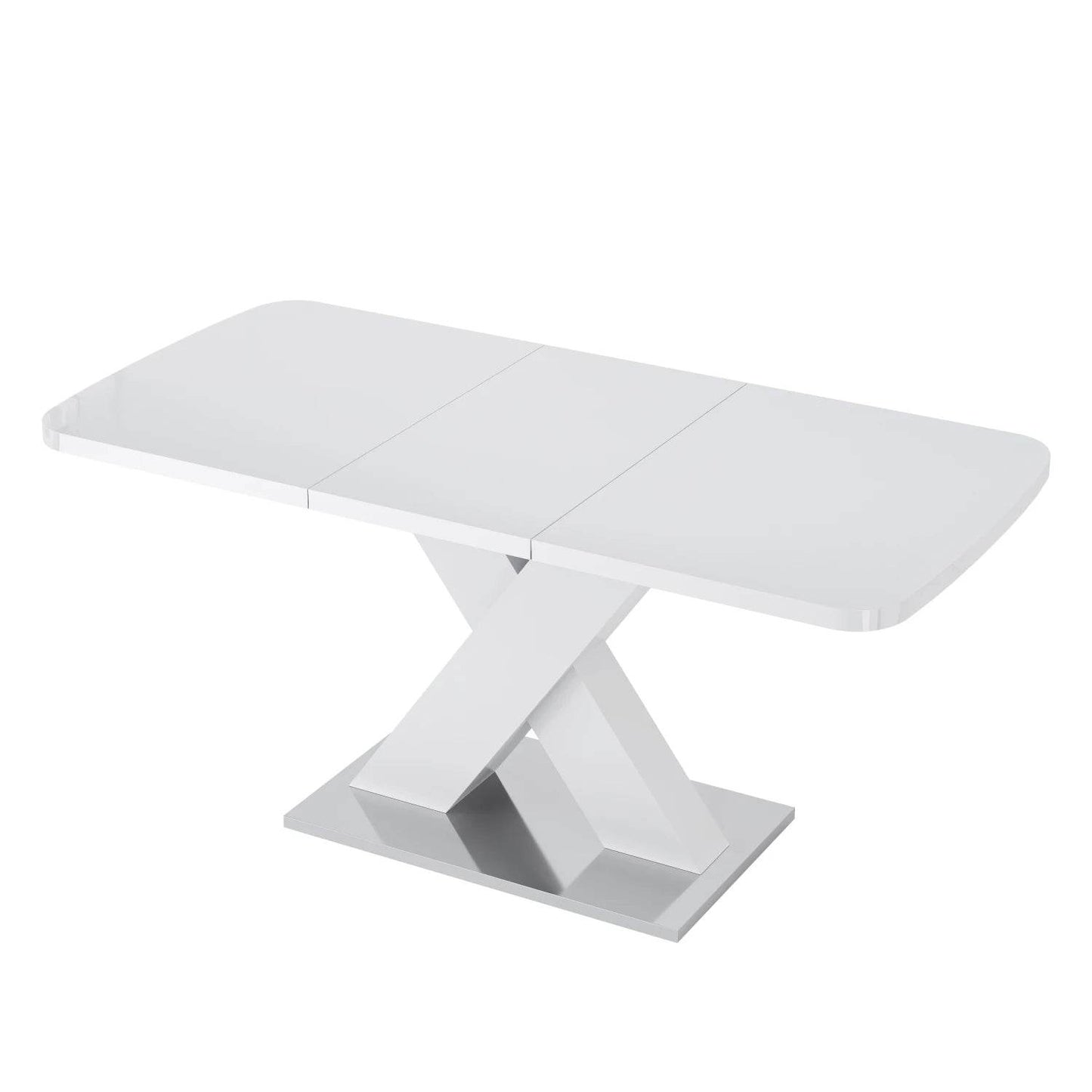 Square Dining Table, White Table Top - Loft&Timber