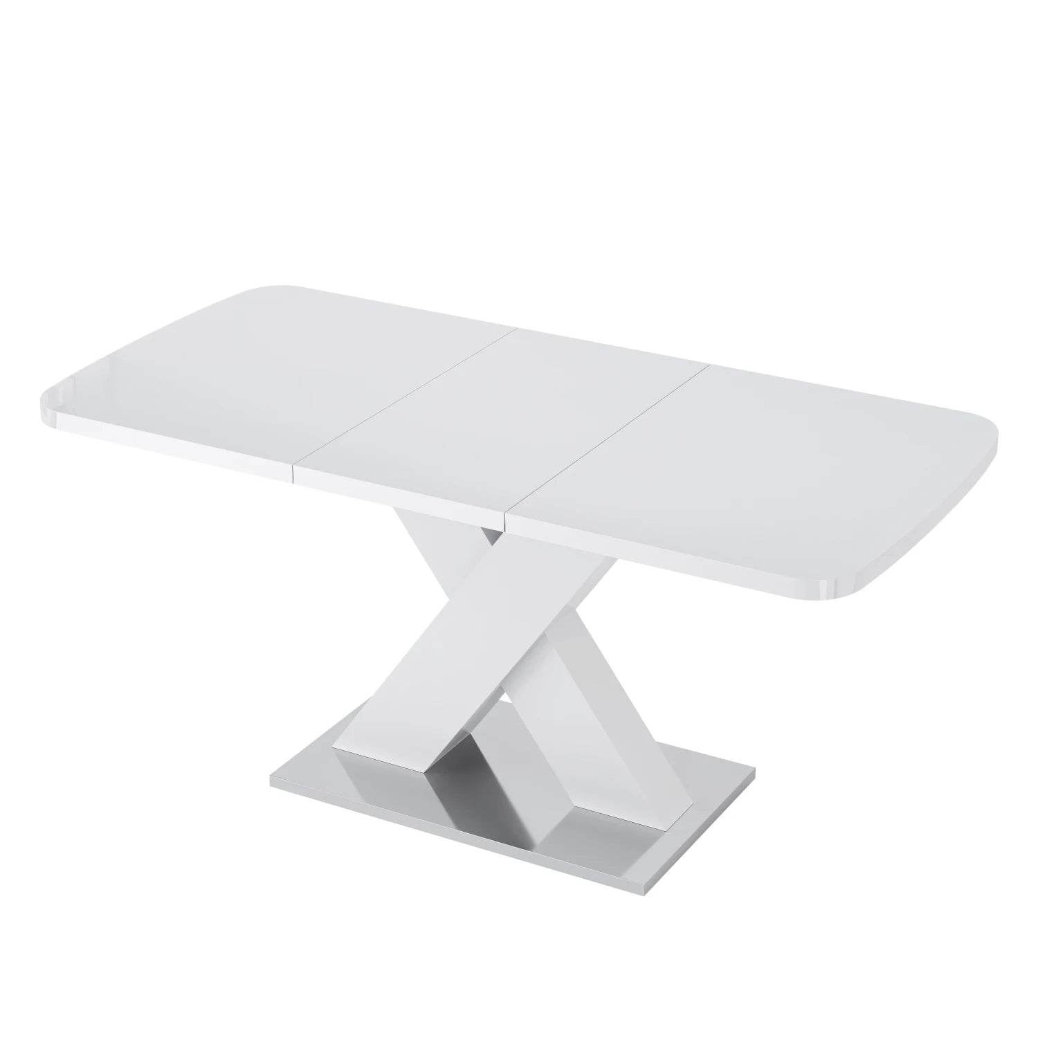 Square Dining Table, White Table Top - Loft&Timber