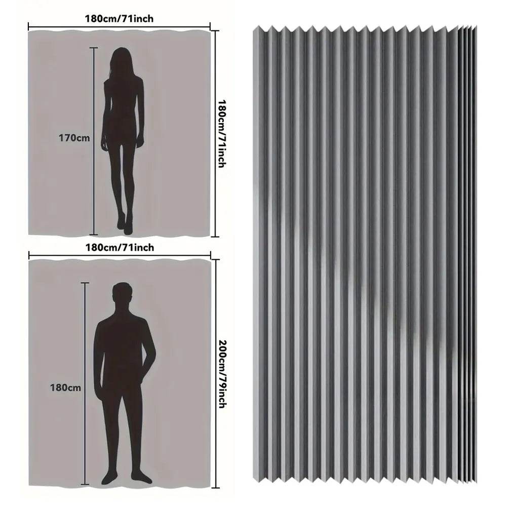 Foldable Magnetic Bathroom Curtain Waterproof - Loft&Timber
