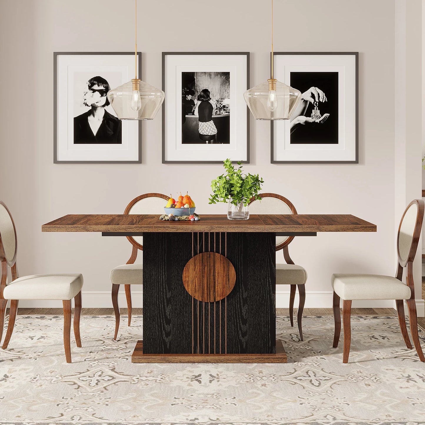 Tribesigns 55" Rectangular Dining Table for 4 to 6 - Loft&Timber