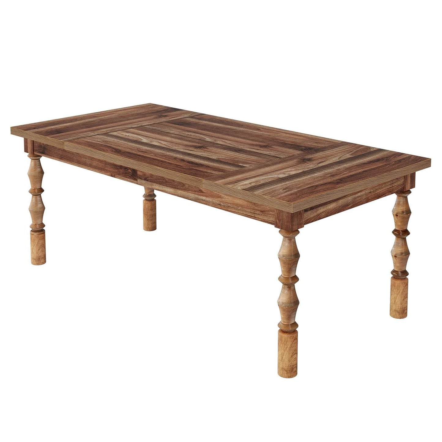 Tribesigns 62” Wood Patio Table for 4-6 People - Loft&Timber