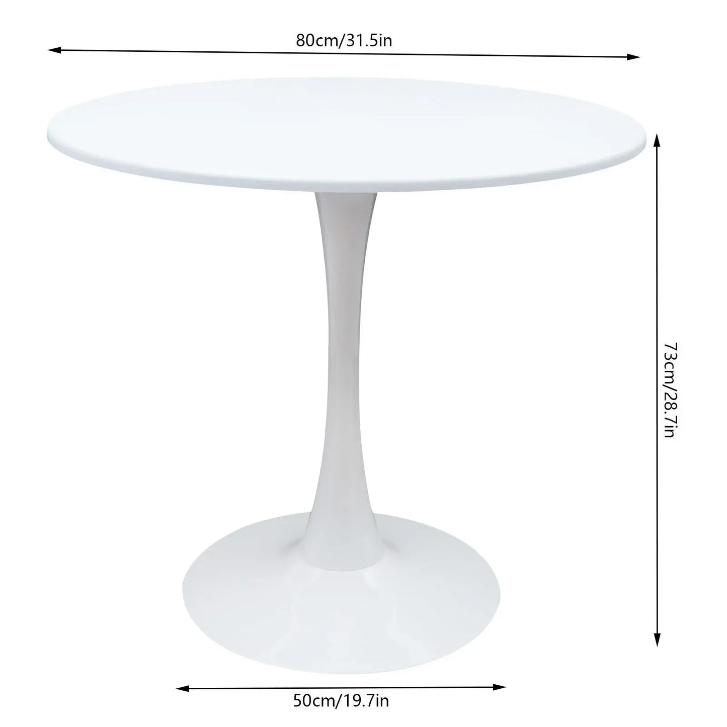 31.5" Round Tulip Pedestal Dining Table - Loft&Timber