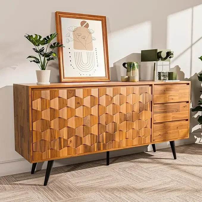 Sideboard Georgina Solid Wood 2 Doors & 3 Drawers - Loft&Timber