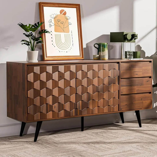 Sideboard Georgina Solid Wood 2 Doors & 3 Drawers - Loft&Timber